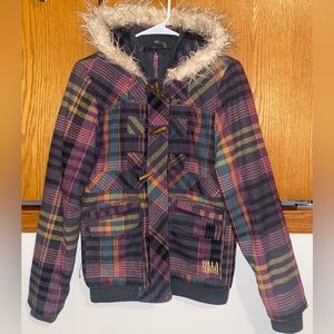 Billabong Insulated Wool Jacket with Removable Hood—Size large
